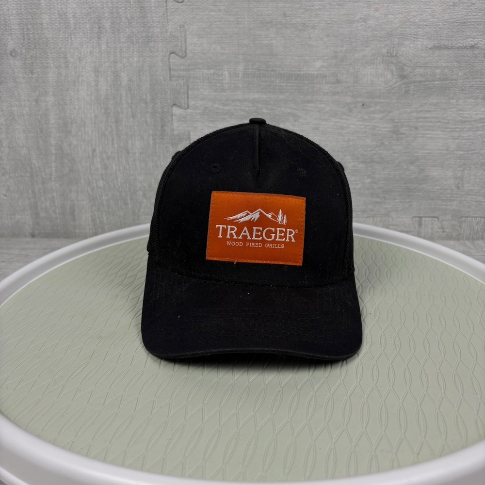 Traeger Grills Trucker Hat Cap Snapback Black Wood Fired Grills Smokers Barbecue